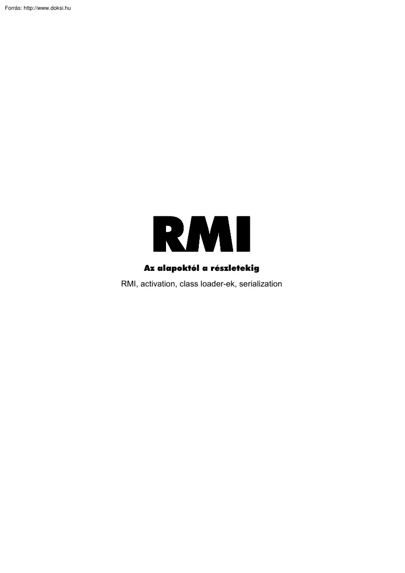 Dékány Dániel - A Java RMI