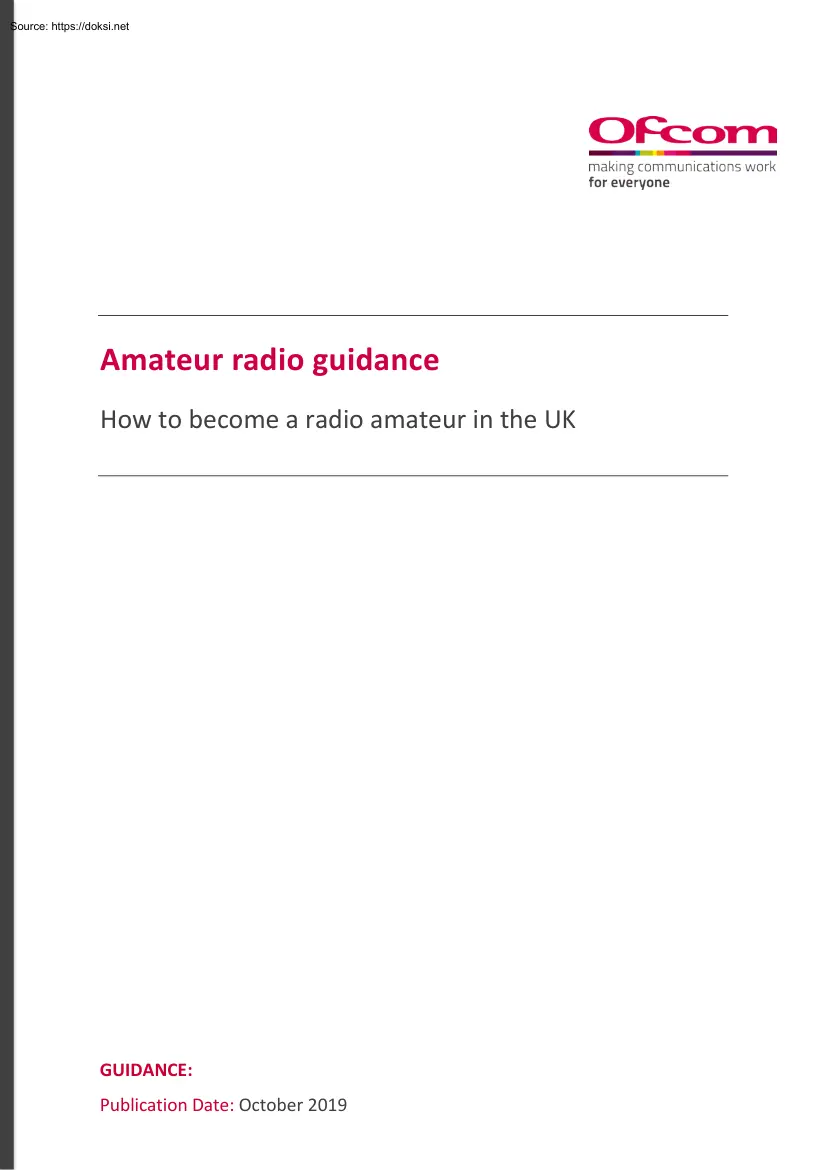 Amateur Radio Guidance, How to Become a Radio Amateur in the UK