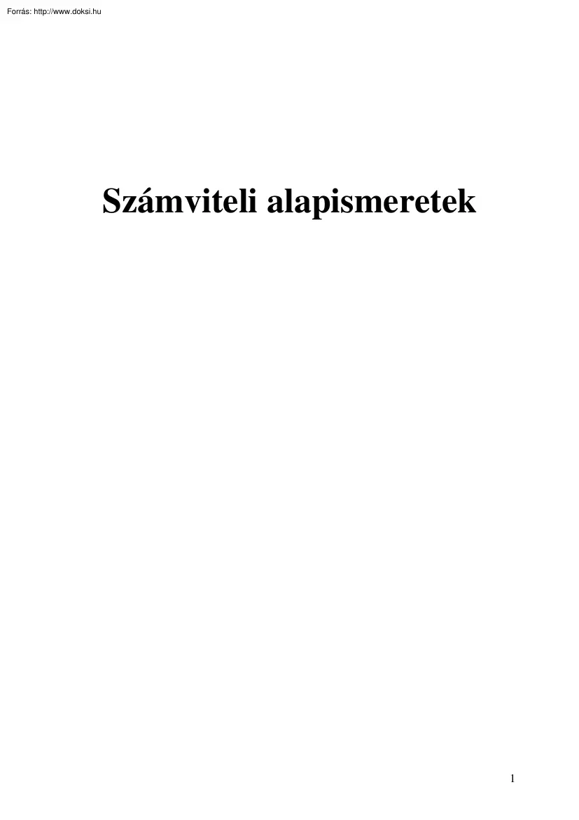 Számviteli alapismeretek, 2008