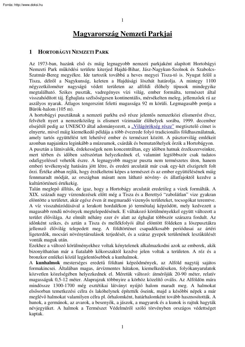 Magyarország Nemzeti Parkjai