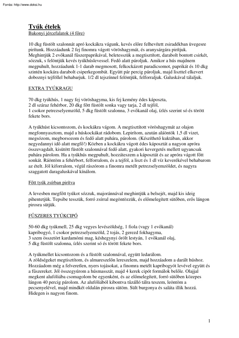 Tyúkételek