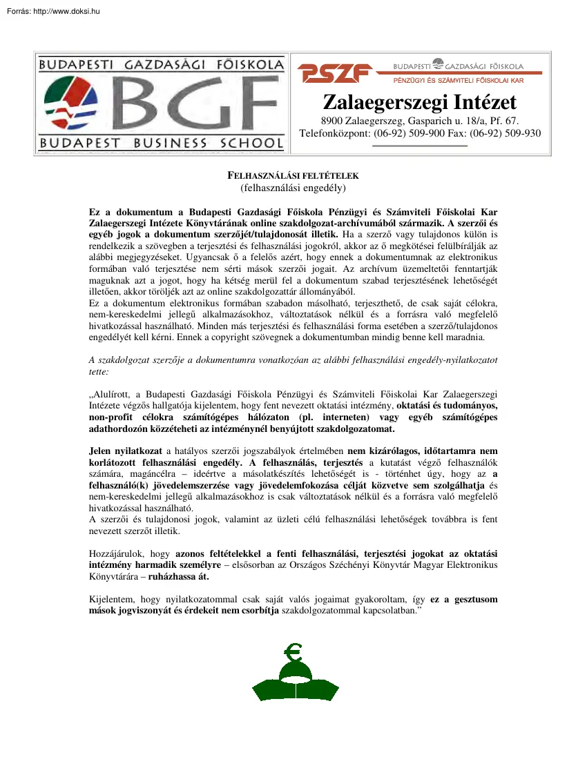 Gilicze László - A Siemens Erőműtechnika Kft. üzleti terve