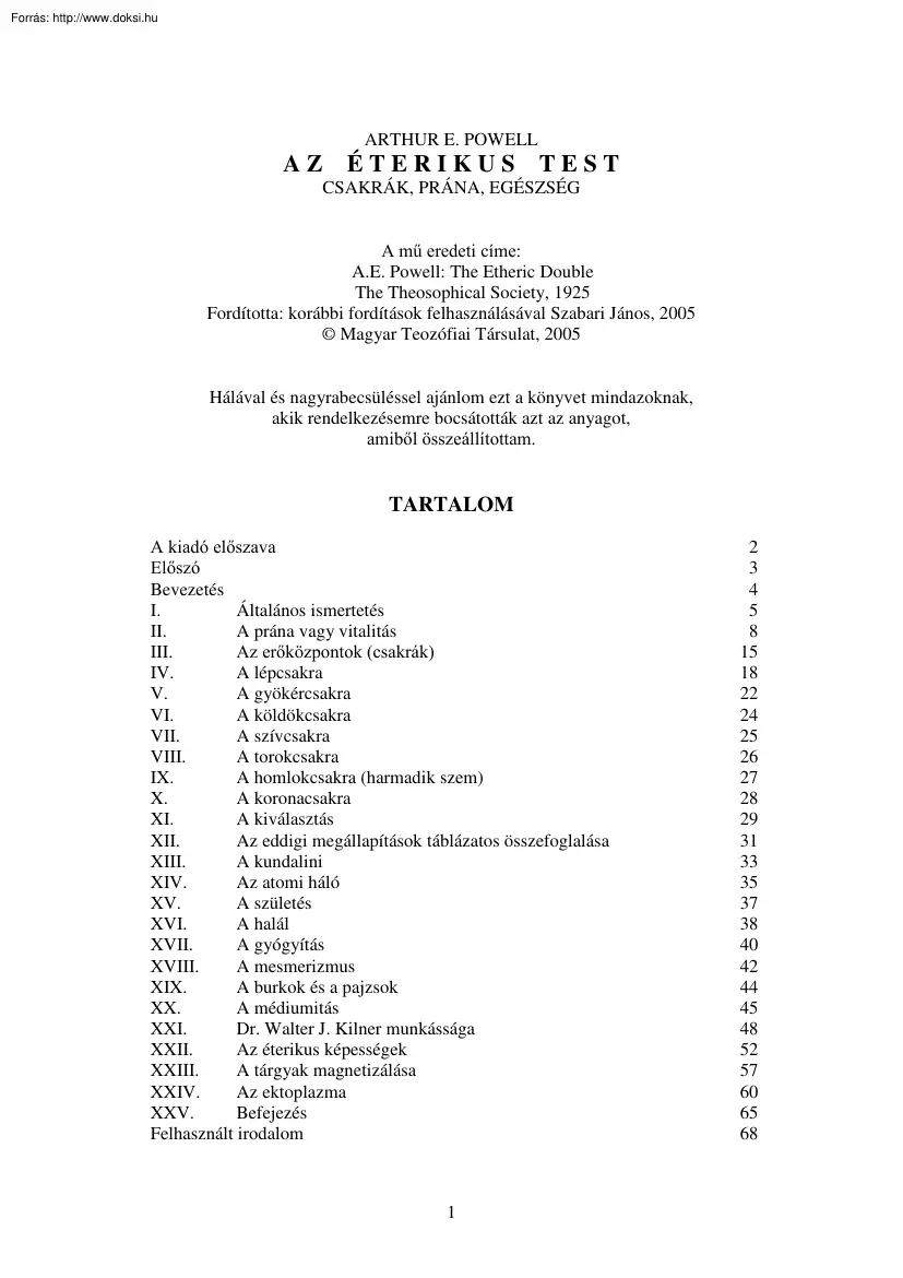 Arthur E. Powell - Az éterikus test