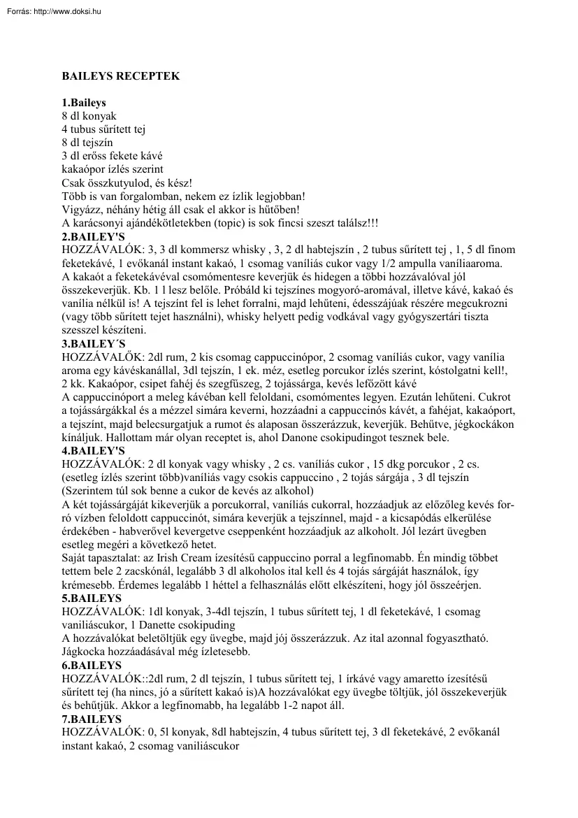 Alkoholtartalmú italreceptek
