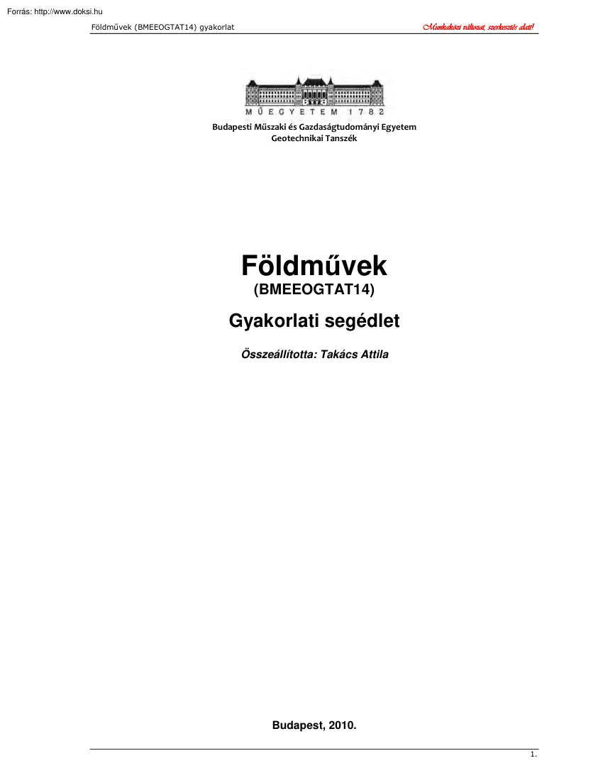 Takács Attila - Földművek