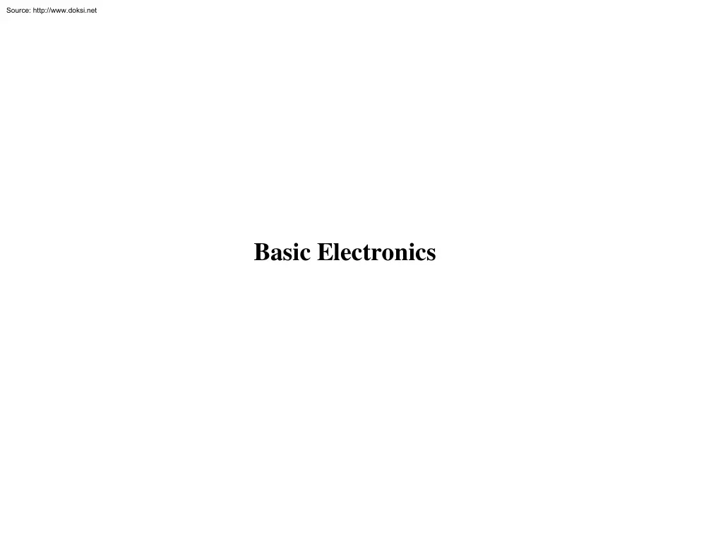 Basic Electronics