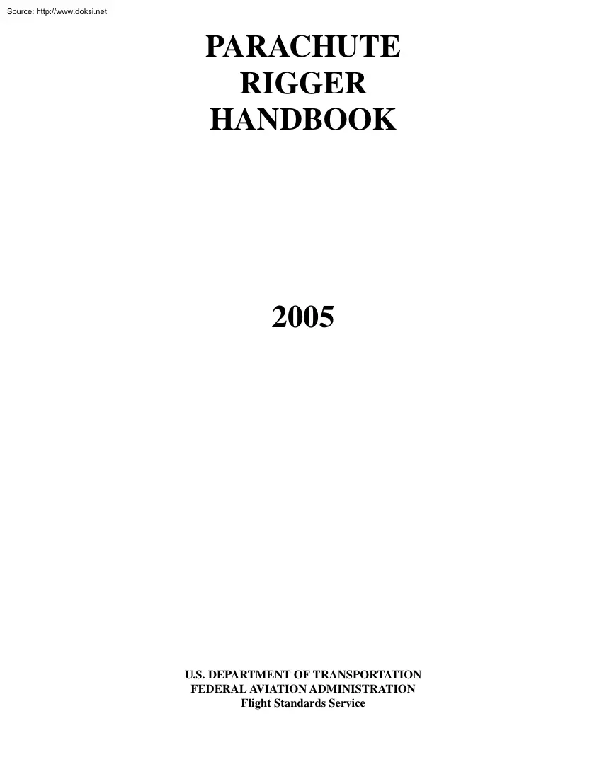 Parachute Rigger Handbook