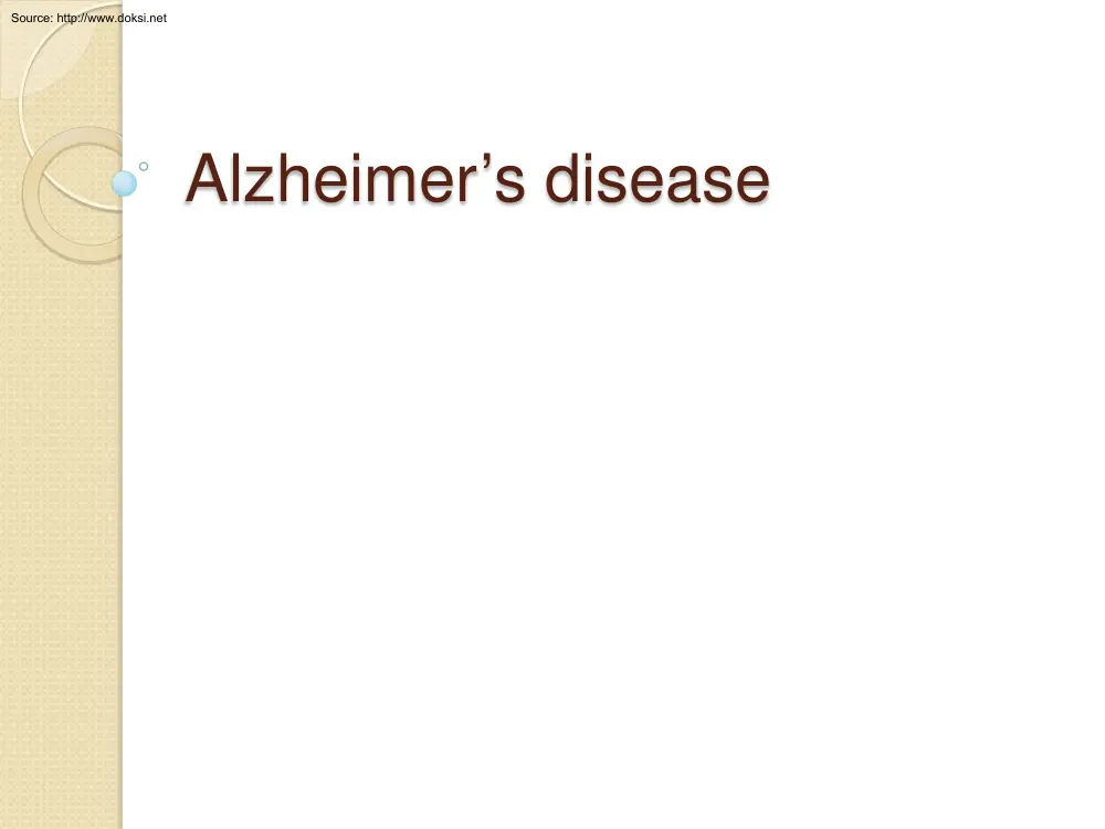 Alzheimers disease