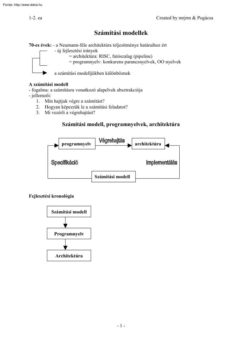 BMF-NIK Architektúrák I. tananyag