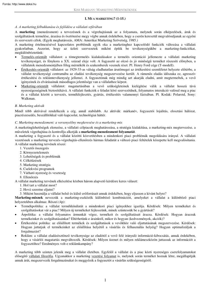 Kiss Mariann - Marketing mérnököknek