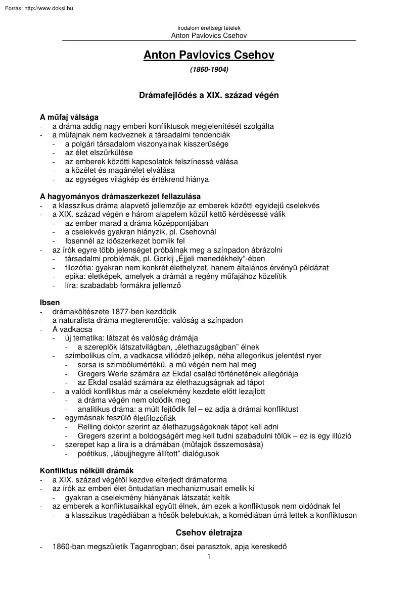 Anton Pavlovics Csehov