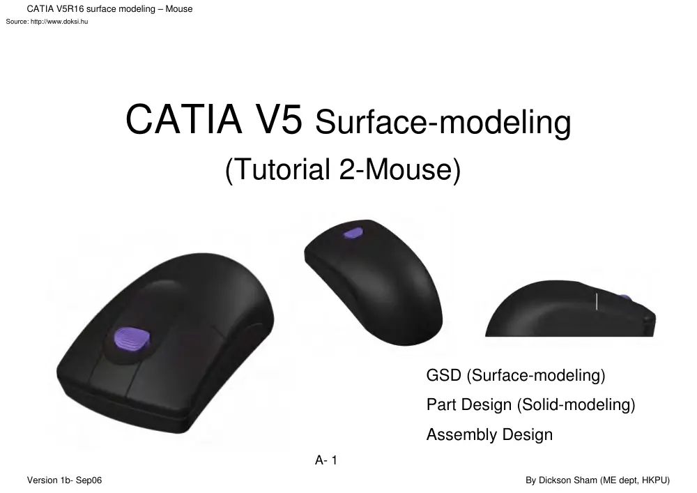Catia V5 Surface modeling