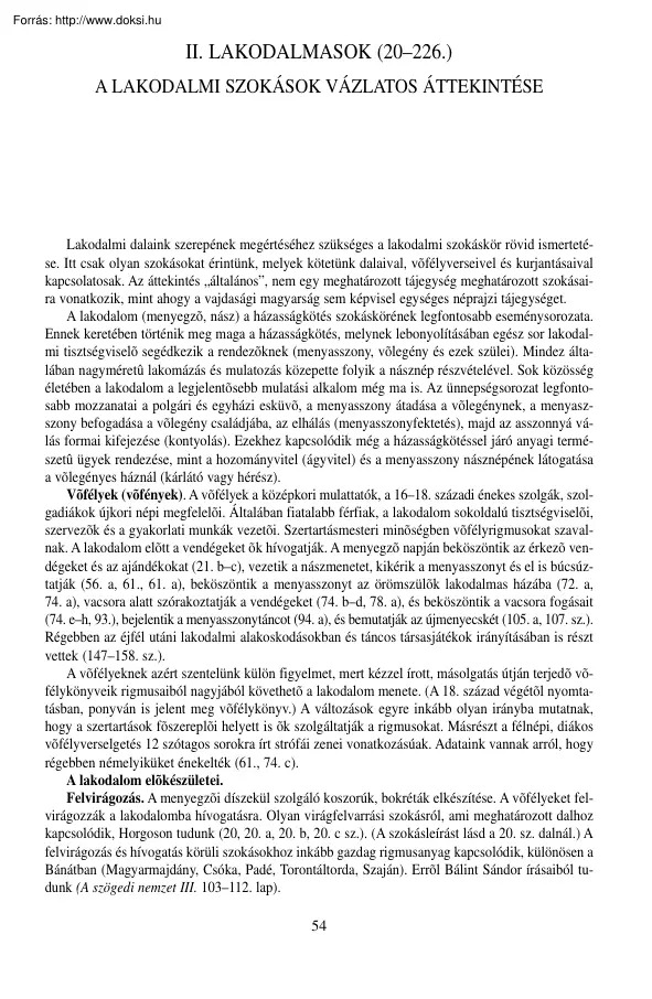 A lakodalmi szokások vázlatos áttekintése