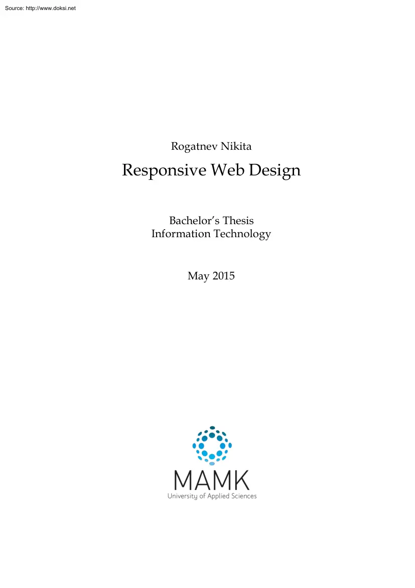 Rogatnev Nikita - Responsive Web Design