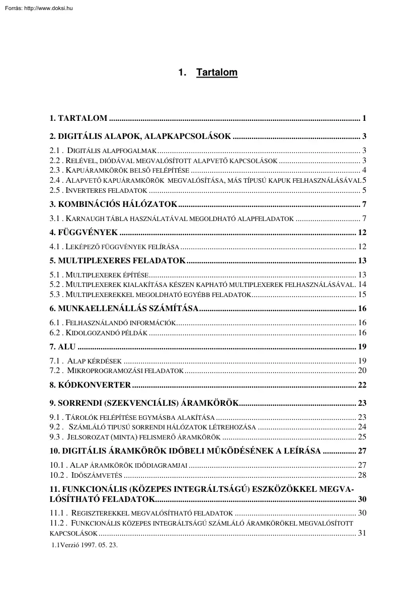 Digitális technika alapok