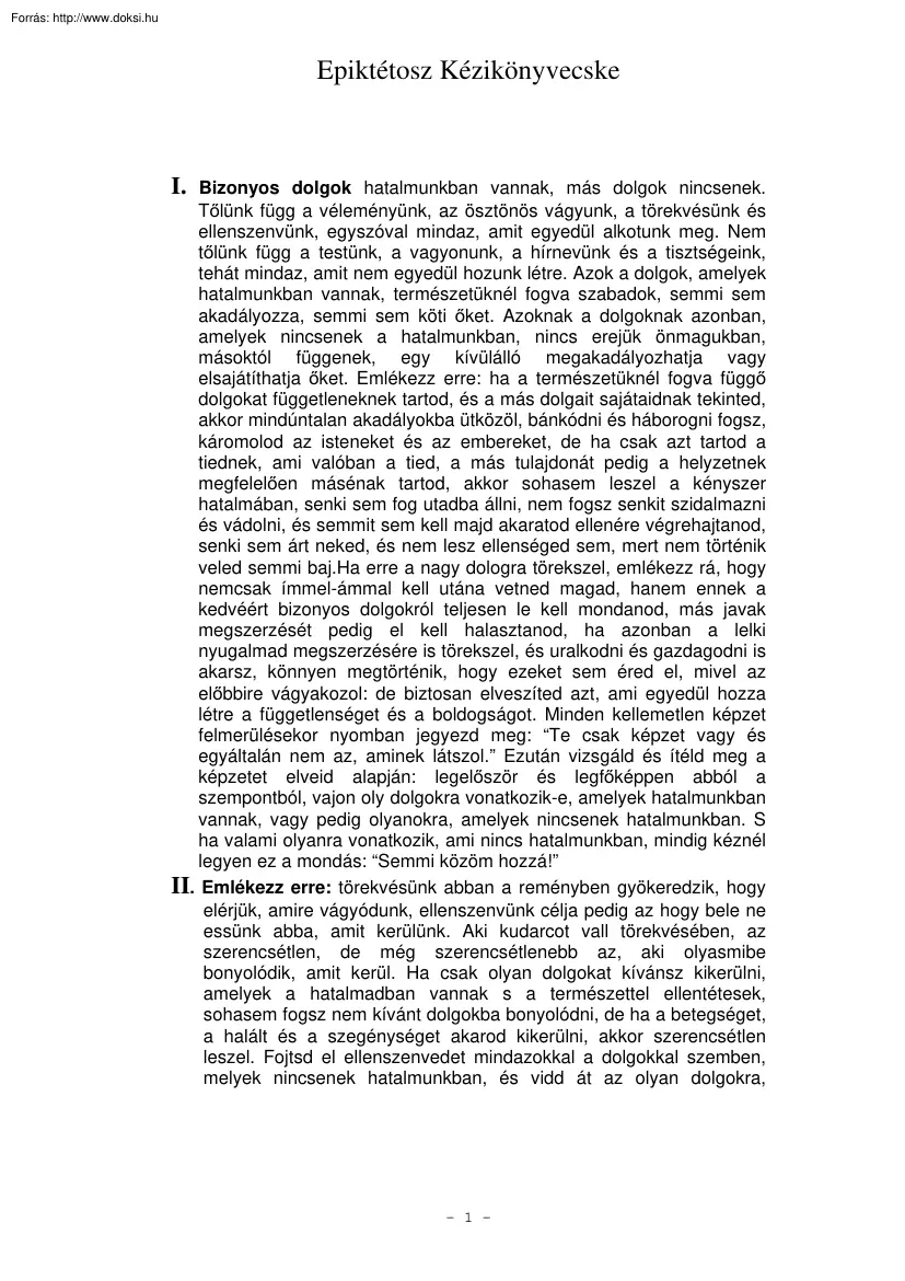Epiktétosz kézikönyvecske