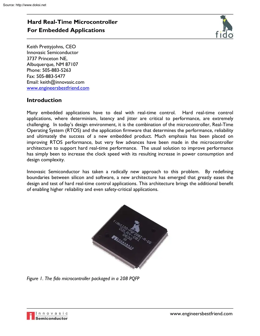 Hard Real Time Microcontroller For Embedded Applications