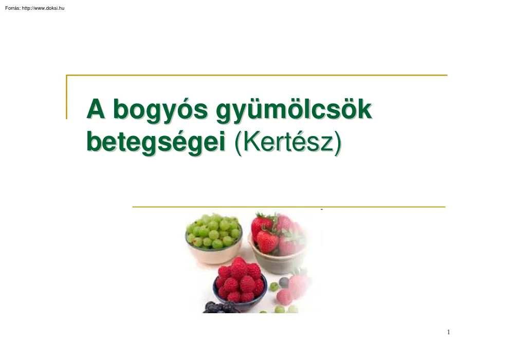 A bogyós gyümölcsök betegségei