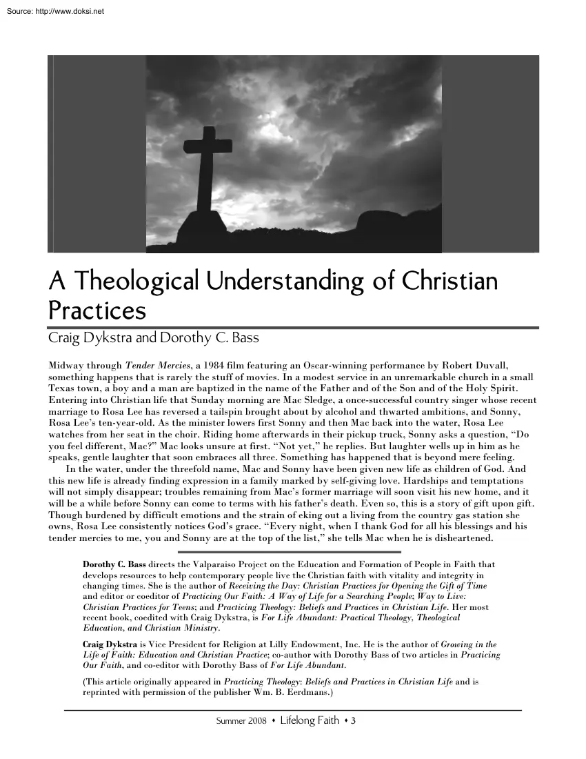 Dykstra-Bass - A Theological Understanding of Christian Practices