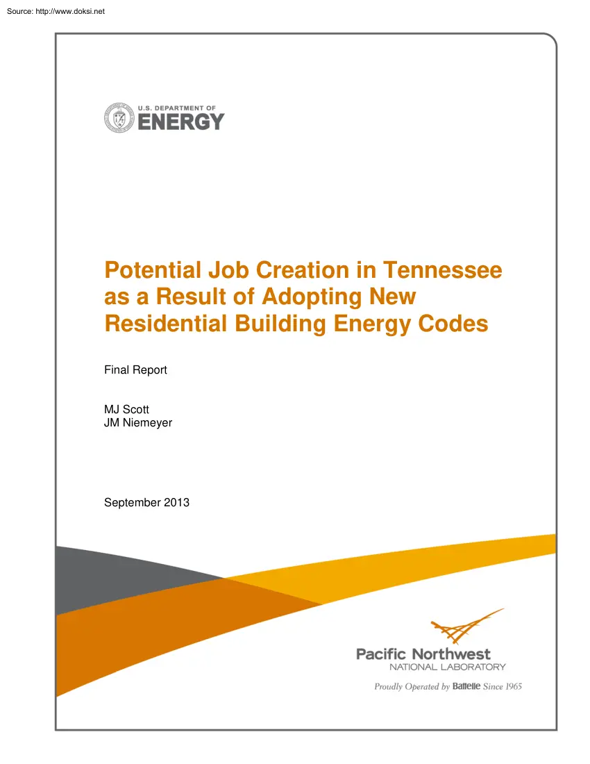 Scott-Niemeyer - Potential Job Creation in Tennessee as a Result of Adopting New Residential