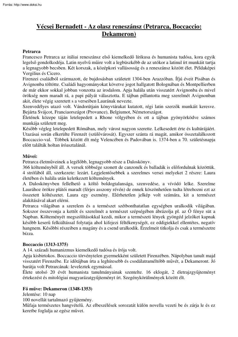 Vécsei Bernadett - Az olasz reneszánsz