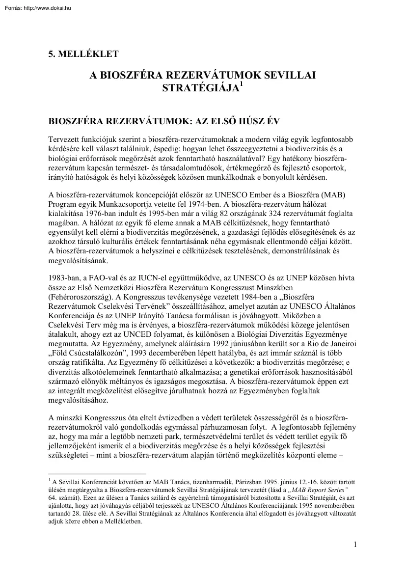 A bioszféra rezervátumok sevillai stratégiája