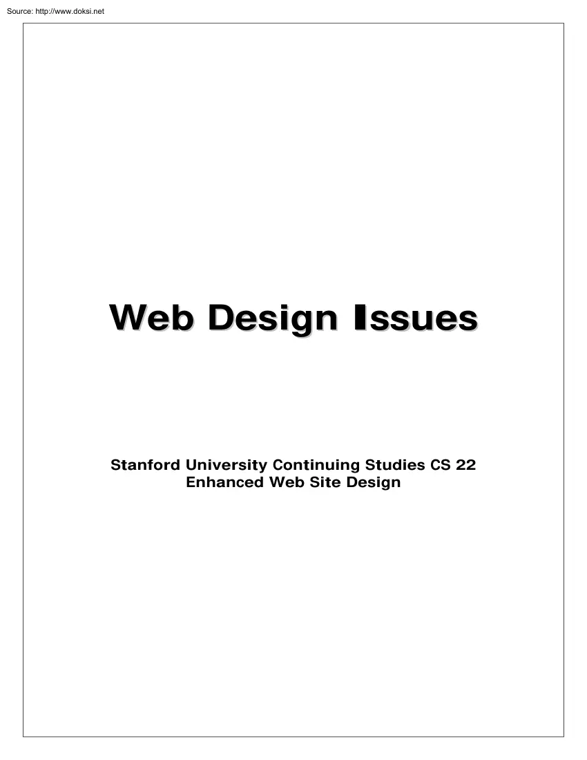Web Design Issues
