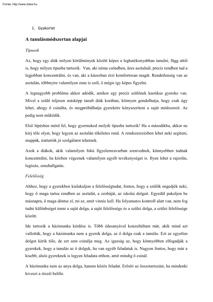 Gyarmai Katalin - A tanulásmódszertan alapjai