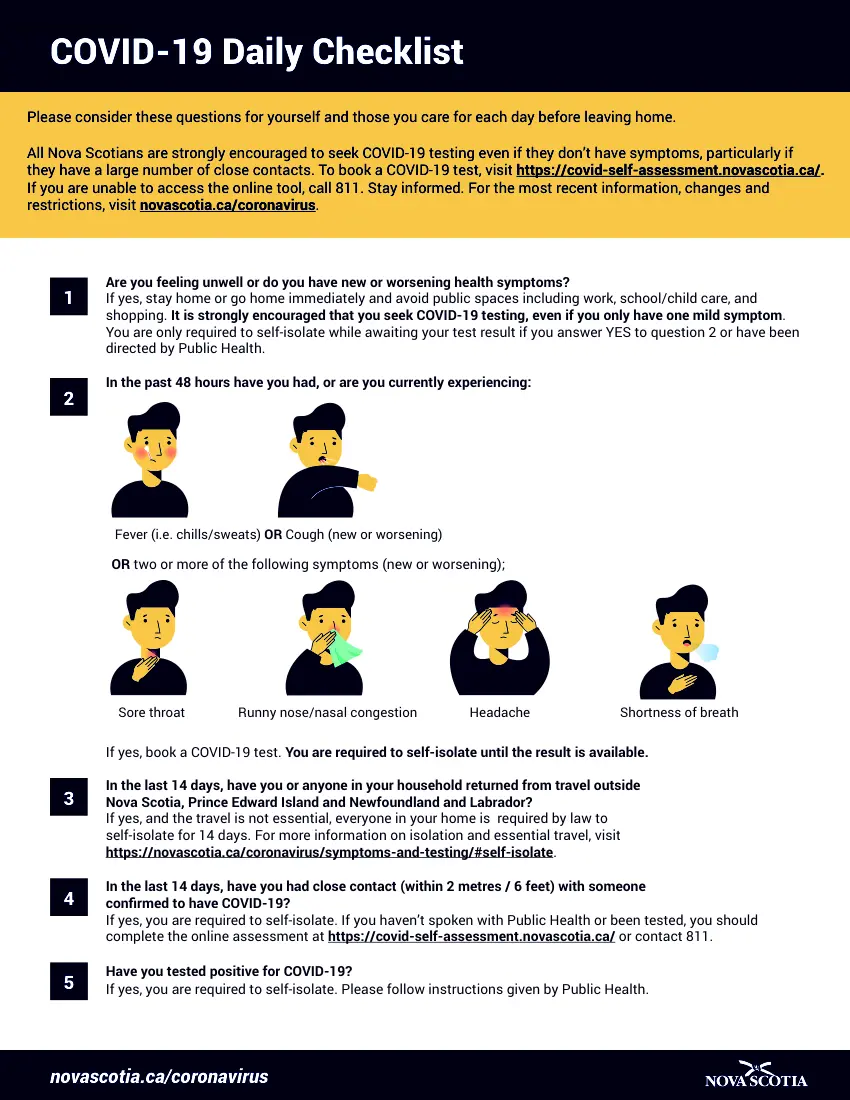 COVID-19 Daily Checklist