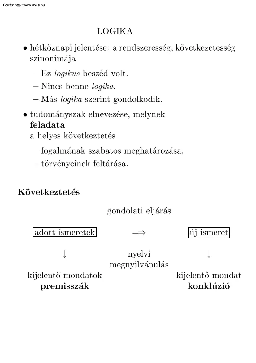 A logikáról