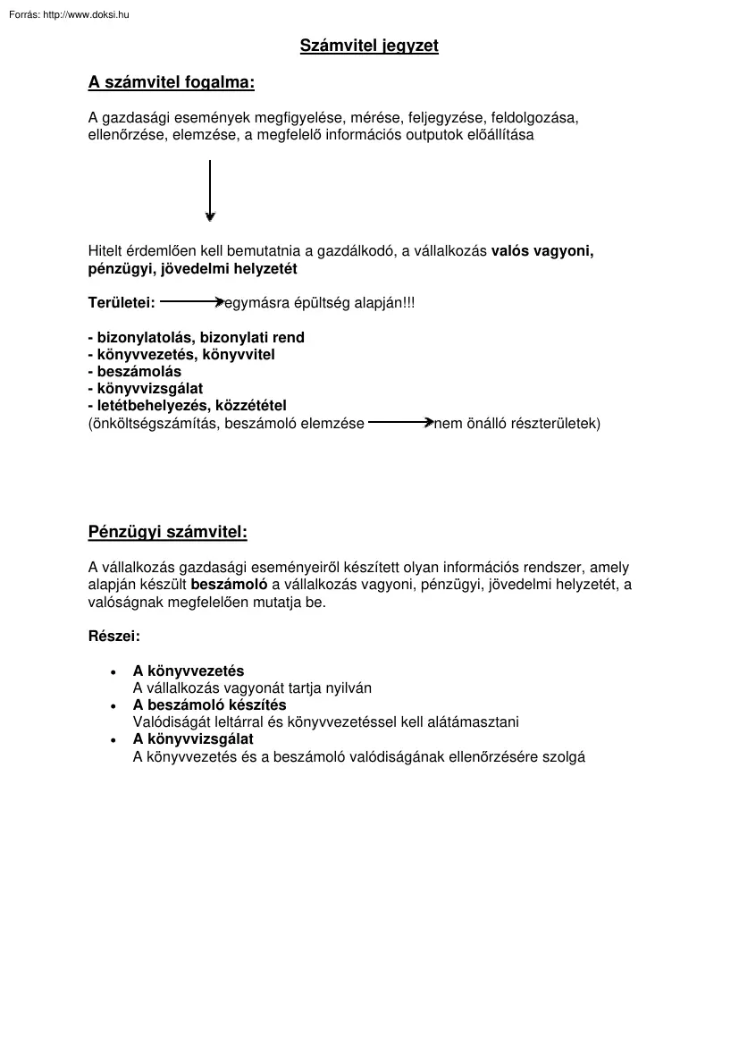 Számvitel jegyzet II