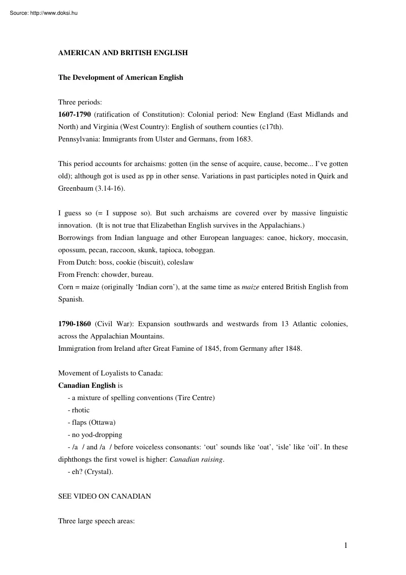 American and British English