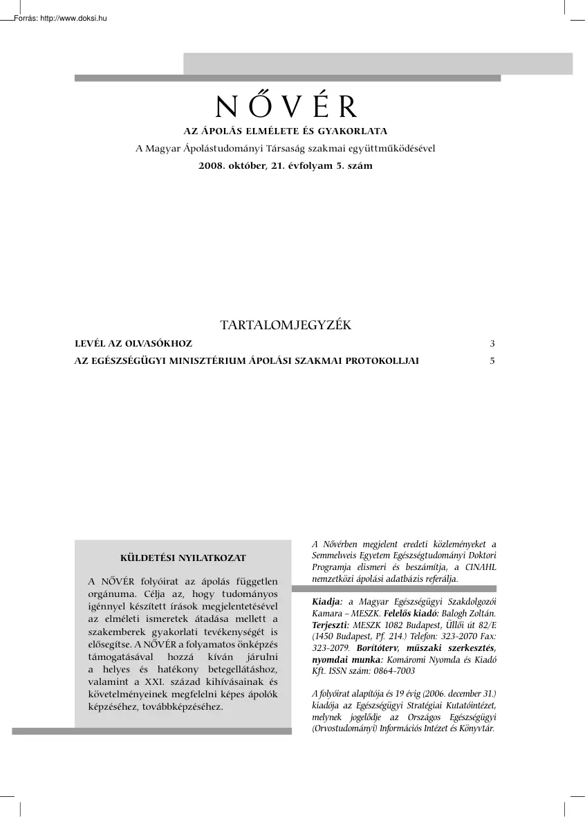 Nővér, az ápolás elmélete és gyakorlata