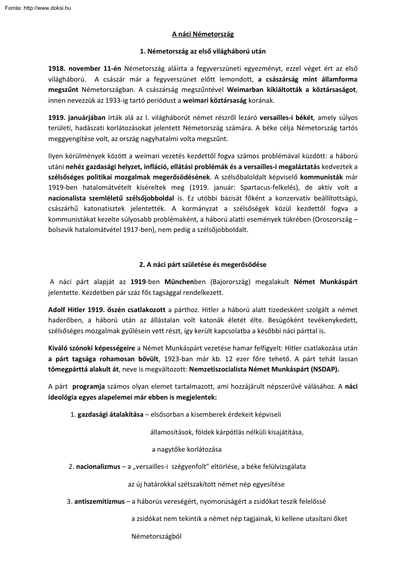 A náci Németország