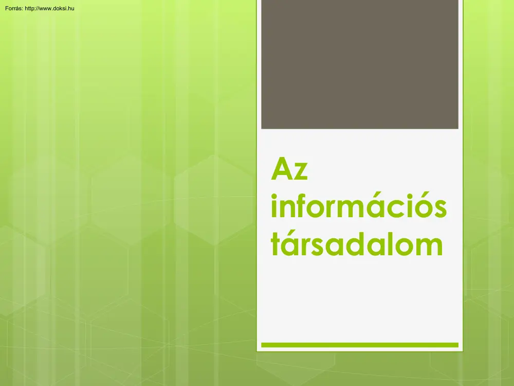 Az információs társadalom