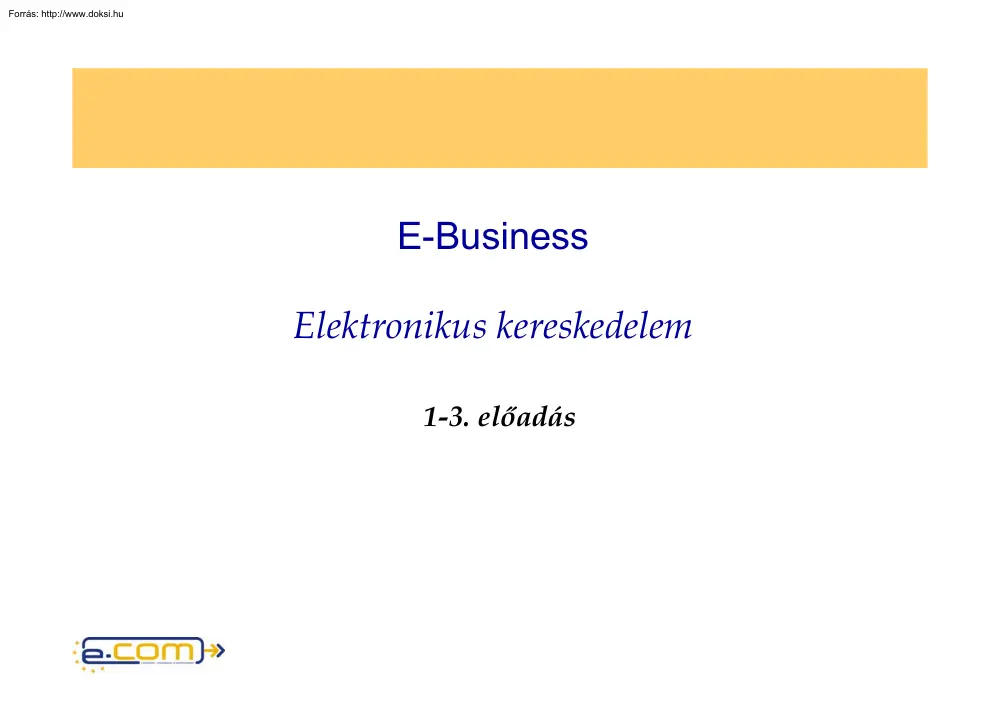 Elektronikus kereskedelem