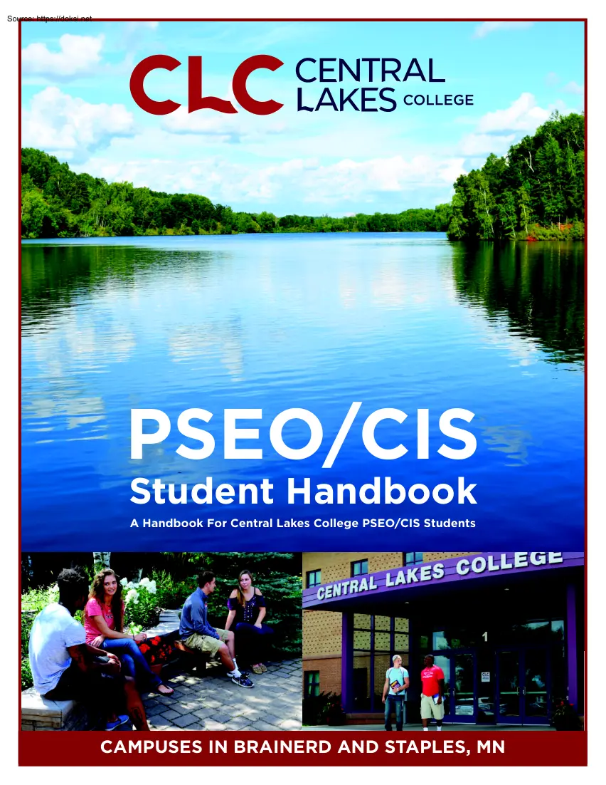 A Handbook For Central Lakes College PSEO CIS Students
