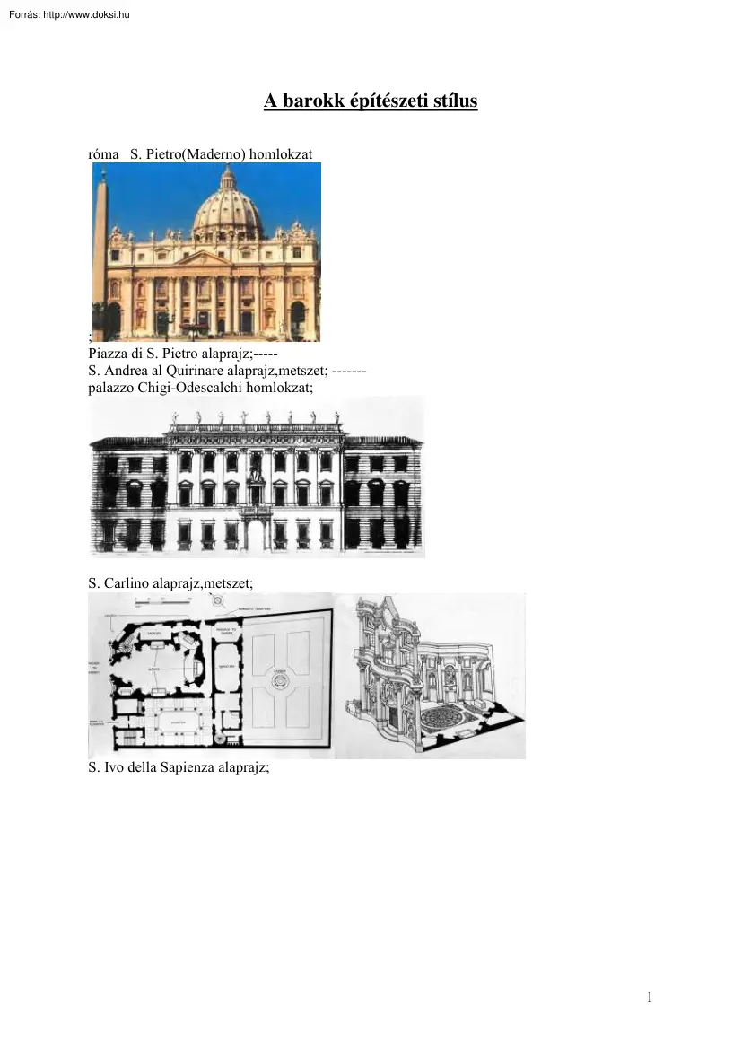A barokk építészeti stílus