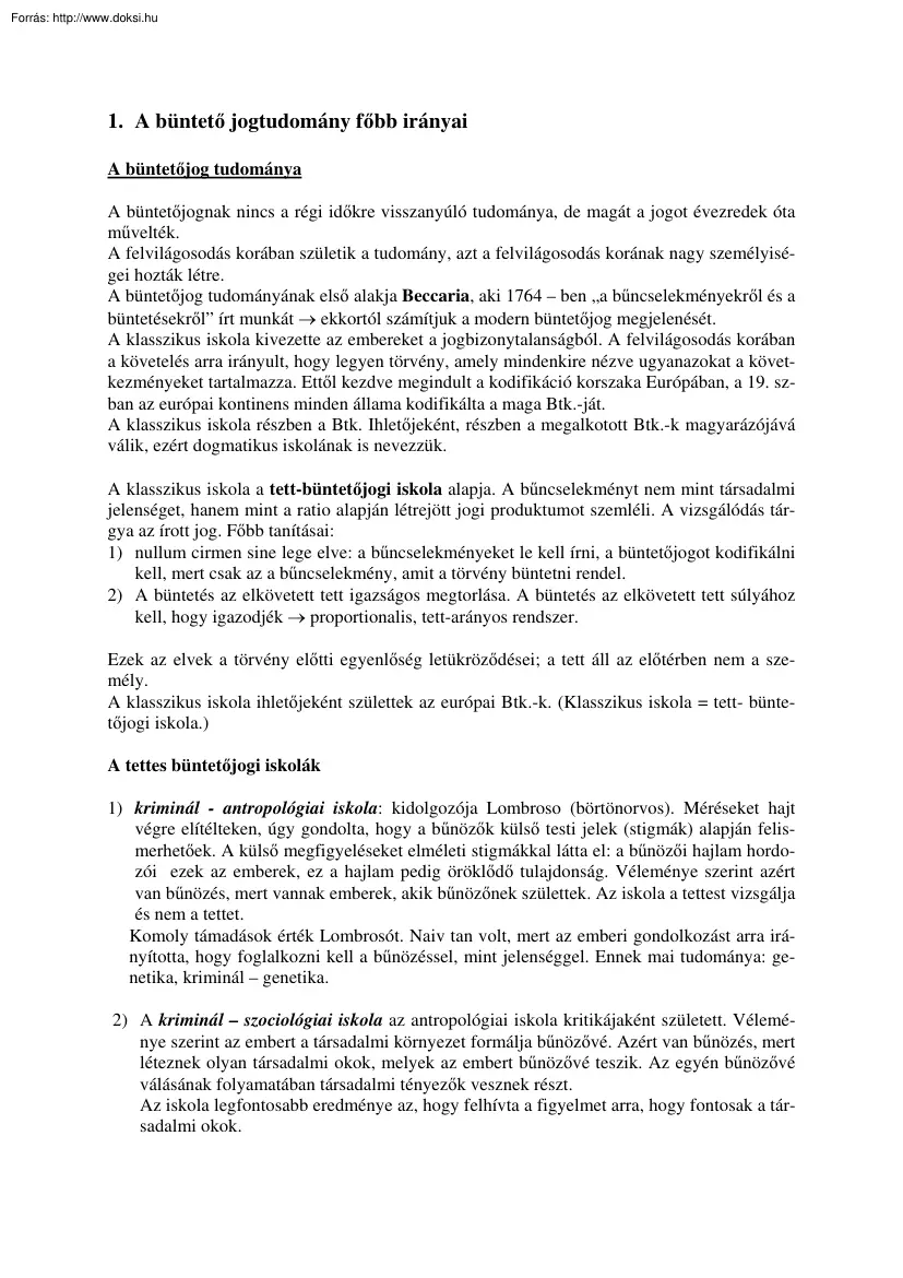 A Büntetőjog