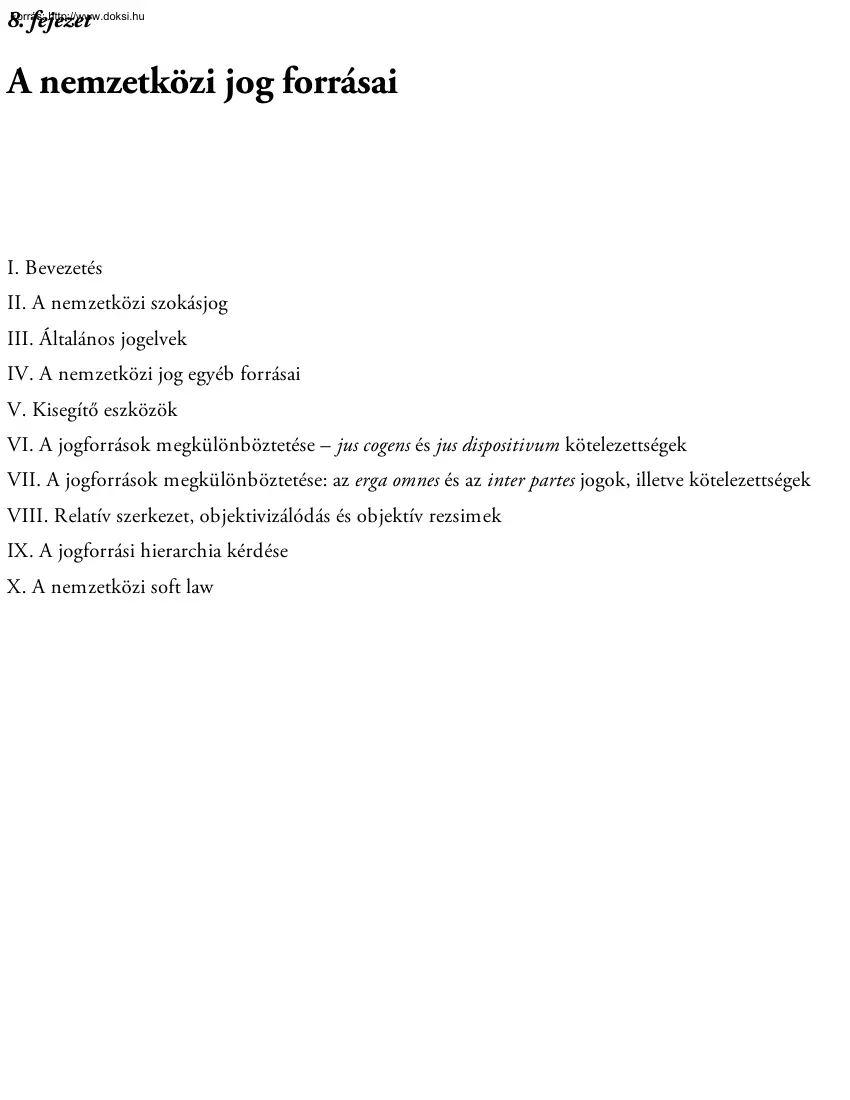 A nemzetközi jog forrásai
