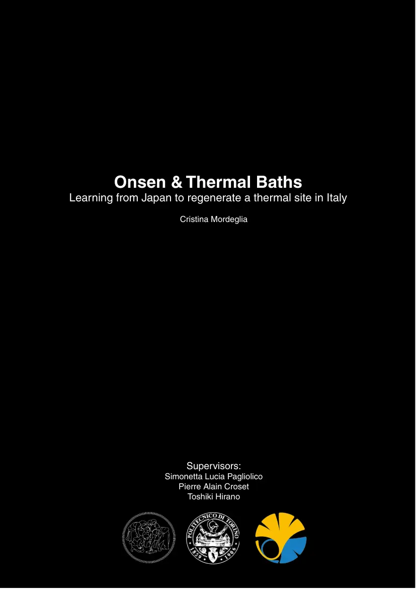 Onsen and Thermal Bath, Learning from Japan to Regenerate a Thermal Site in italy