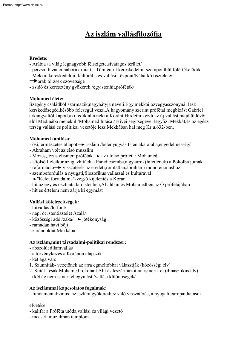 Az iszlám vallásfilozófia