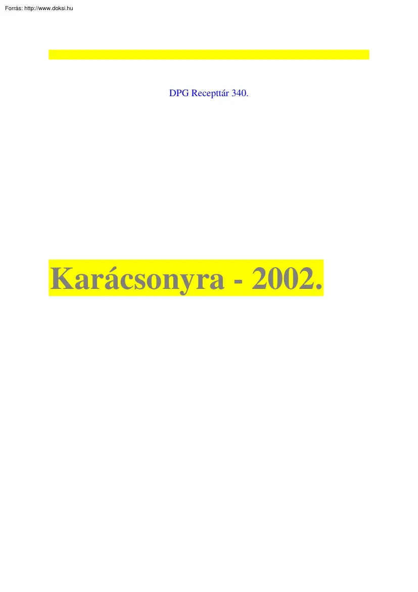 Karácsonyra receptek