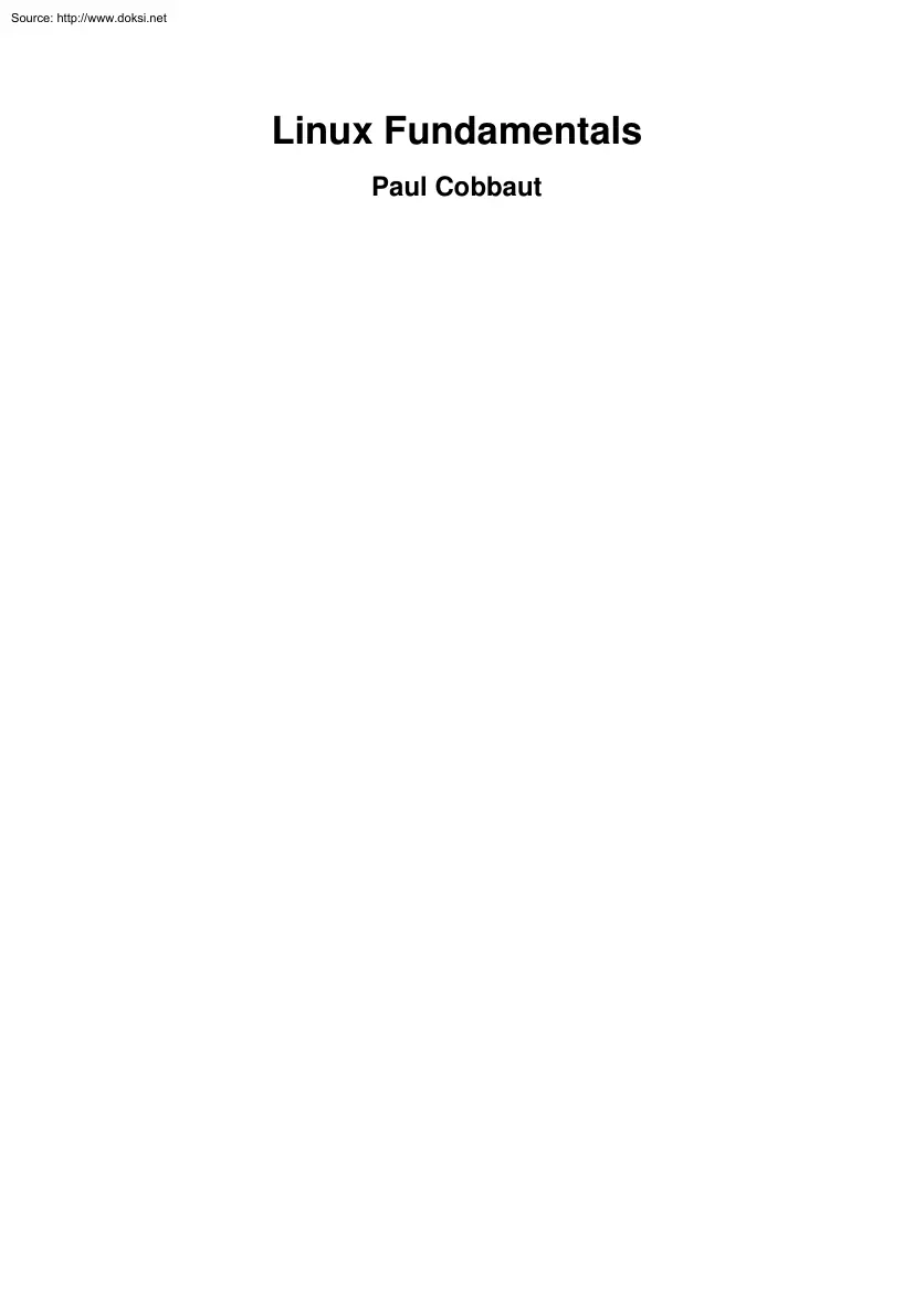 Paul Cobbaut - Linux Fundamentals