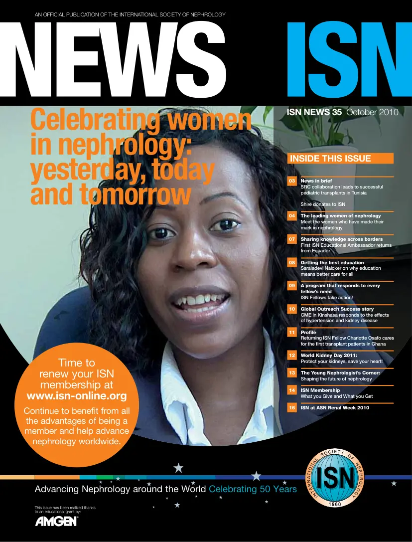 Celebrating Women in Nephrology, Yesterday, Today and Tomorrow