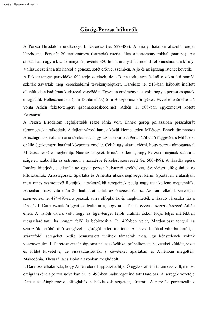 Görög-Perzsa háborúk