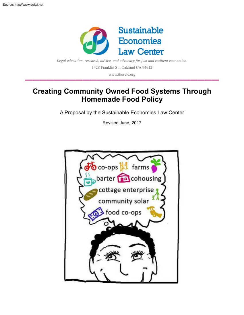 Creating Community Owned Food Systems Through Homemade Food Policy