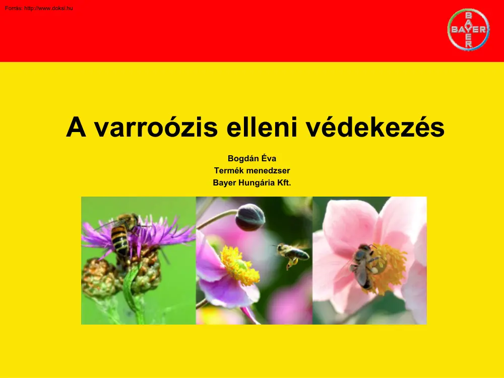 Bogdán Éva - A varroózis elleni védekezés