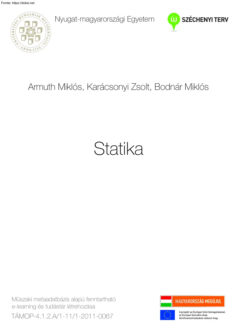 Armuth-Karácsonyi-Bodnár - Statika