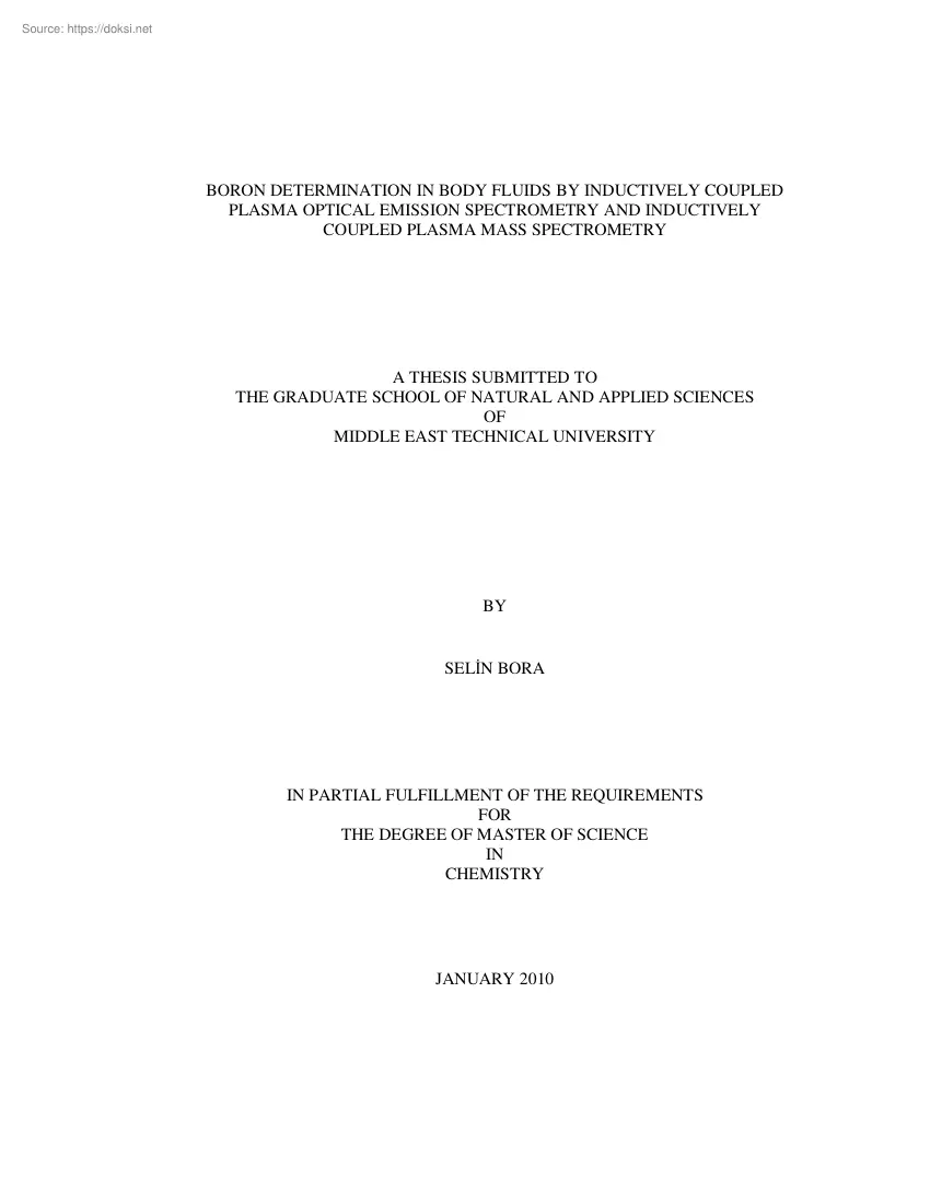 Selin Bora - Boron determination in body fluids by inductively coupled plasma optical emission